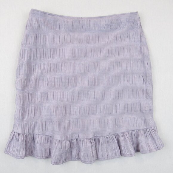 SO Mini Skirt Ruffle Hem Juniors Size Small Purple Gin Side Zipper Closure - Picture 3 of 9